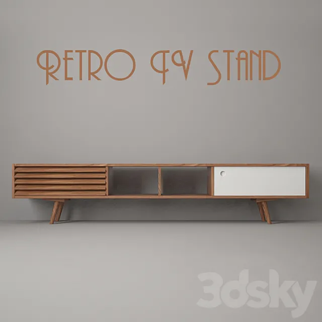 Retro TV Stand N5 | TV Stand 3DModel