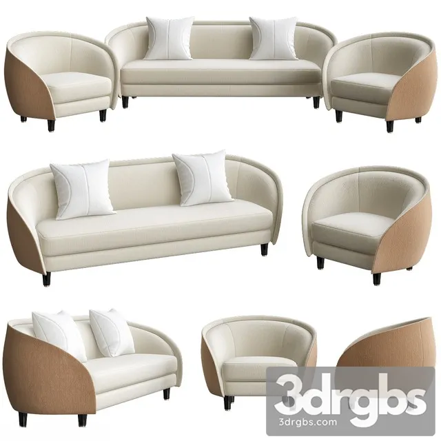 Revers Lounge Chair by Gubi 3D Model Free