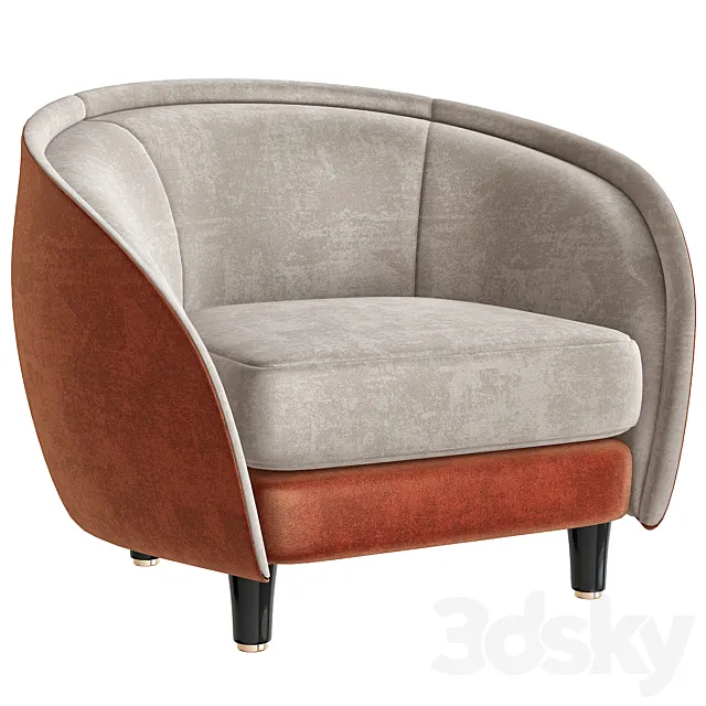 Revers Lounge Chair by Gubi 3DModel