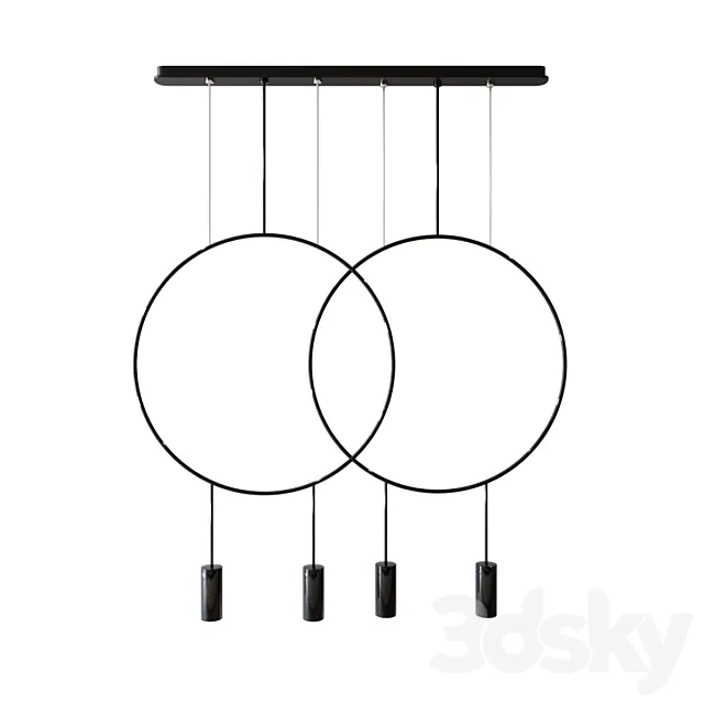 revolta l73.2d linear suspension by nahtrang for estiluz 3D Model