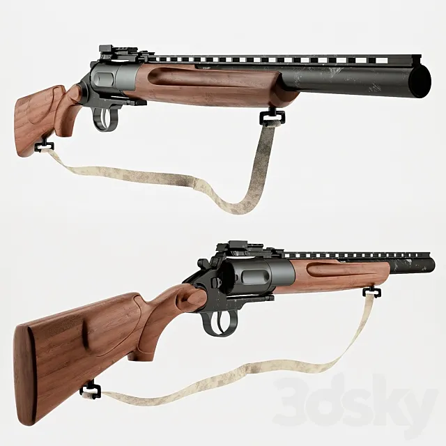 Revolver gun MP-255 3D Model