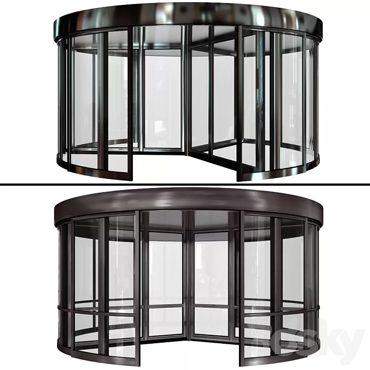 Revolving entrance doors 3D Model