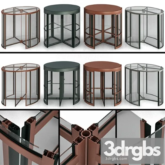 Revolving entrance doors 3D Model Free