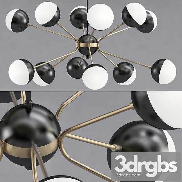 Rewire custom orb chandelier in 1950 3D Model Download