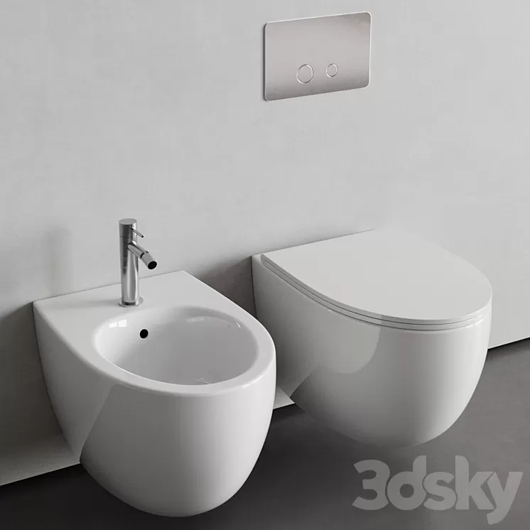 Rexa Design - About.2 WC & Bidet 3D Model Free