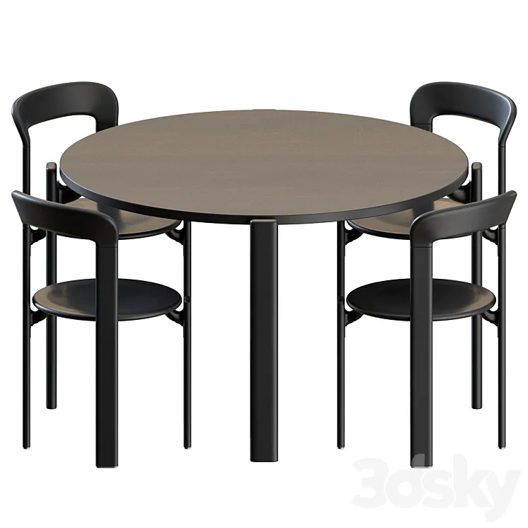 Rey Dinning Set by Hay 3D Model Free