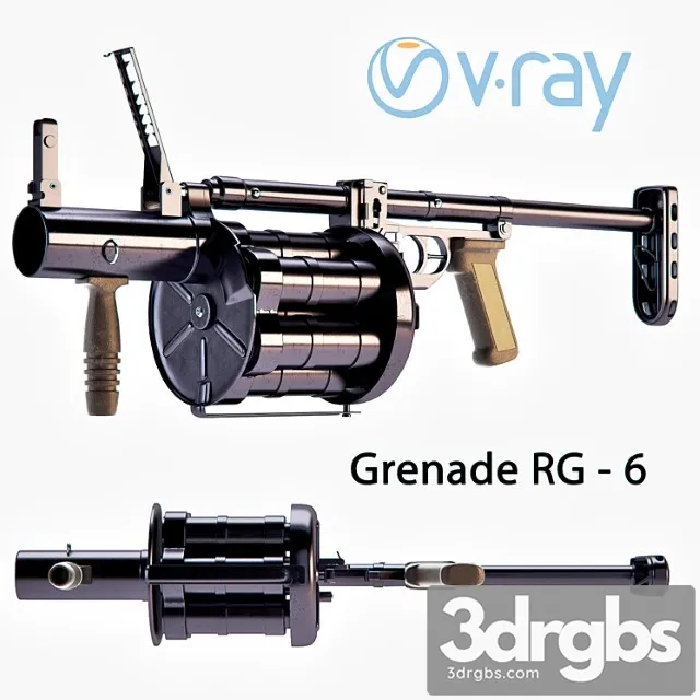 Rg-6 grenade launcher 3D Model Free