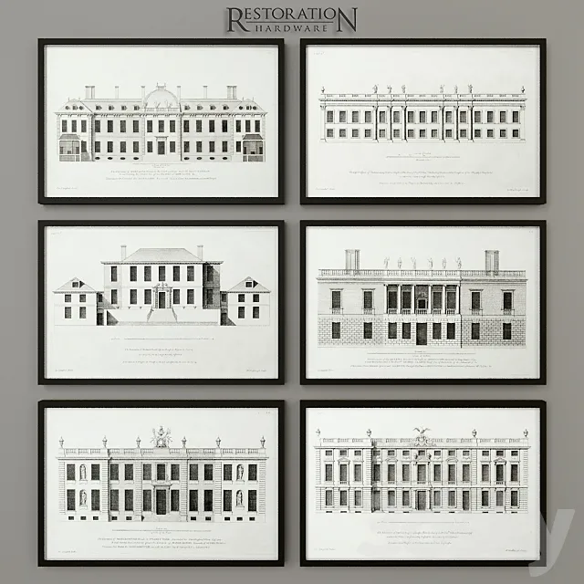 RH 18th C English Townhouse Collection 3D Model