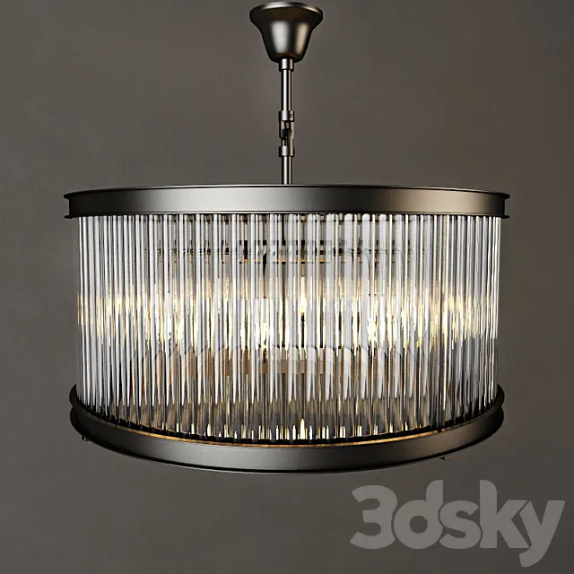 RH 1920S ESSEX CRYSTAL ROD CHANDELIER MEDIUM 3DModel