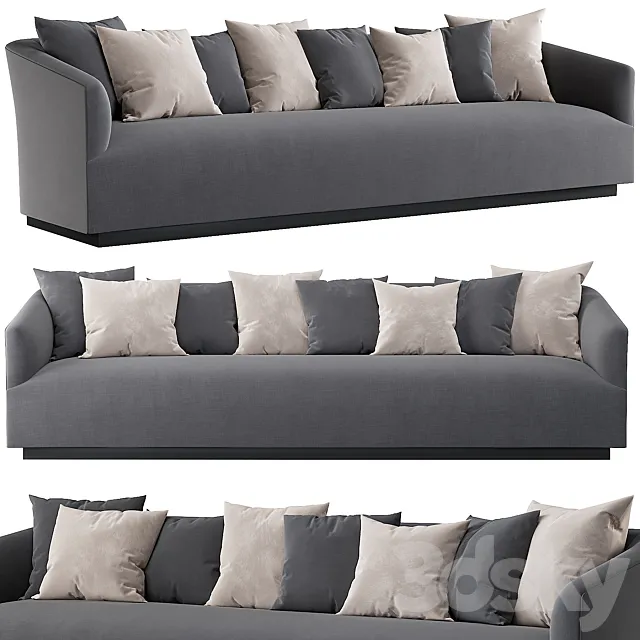 RH | 1950s Italian Shelter Arm sofa 3D Model