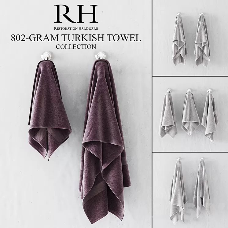 RH 802-GRAM TURKISH TOWEL COLLECTION 3D Model