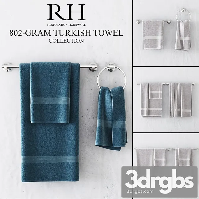 RH 802 Gram Turkish Towel Collection 3D Model Free