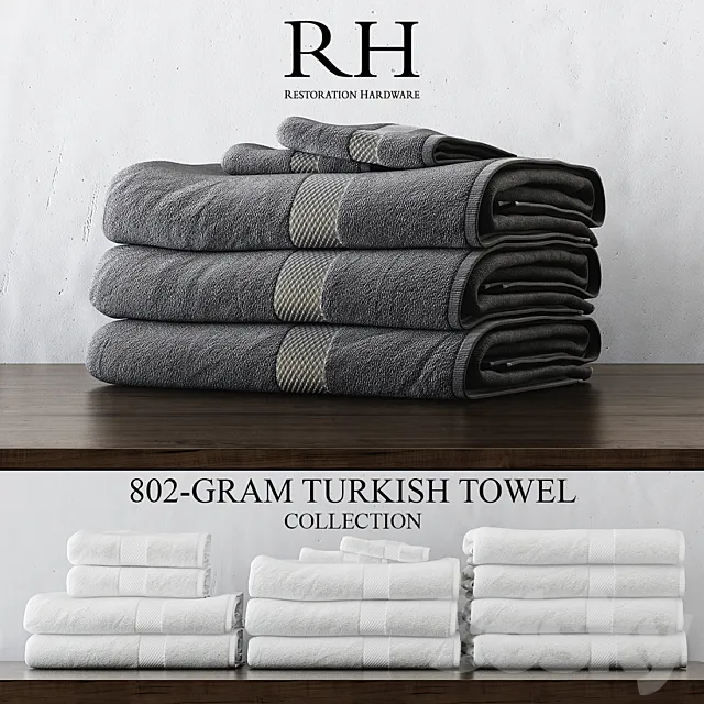 RH 802-GRAM TURKISH TOWEL COLLECTION 3DModel
