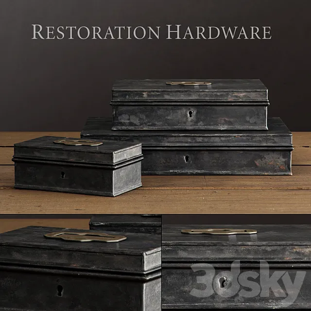 RH _ 19TH C. BELGIAN DEED BOXES 3DModel