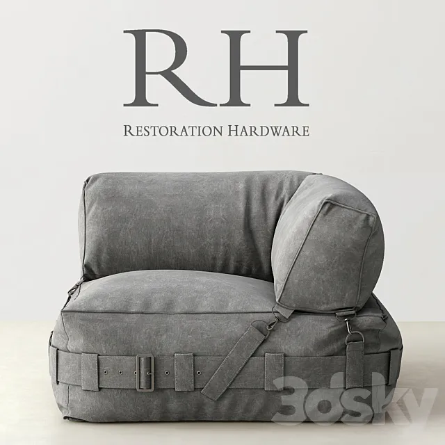 RH _ CARGO LOUNGE CORNER CHAIR 3DModel