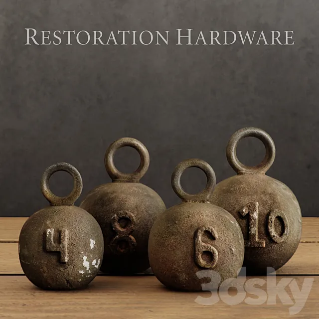 RH _ FISHING WEIGHTS (SET OF 4) 3D Model