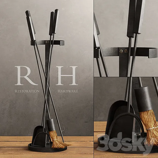 RH _ INDUSTRIAL HEARTH TOOL SET 3DModel