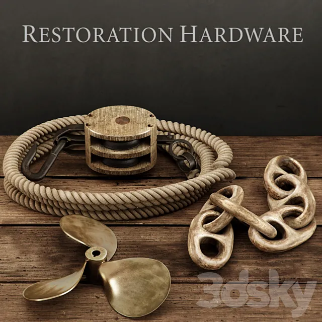 RH _ SET OF 4 OBJECTS 3D Model