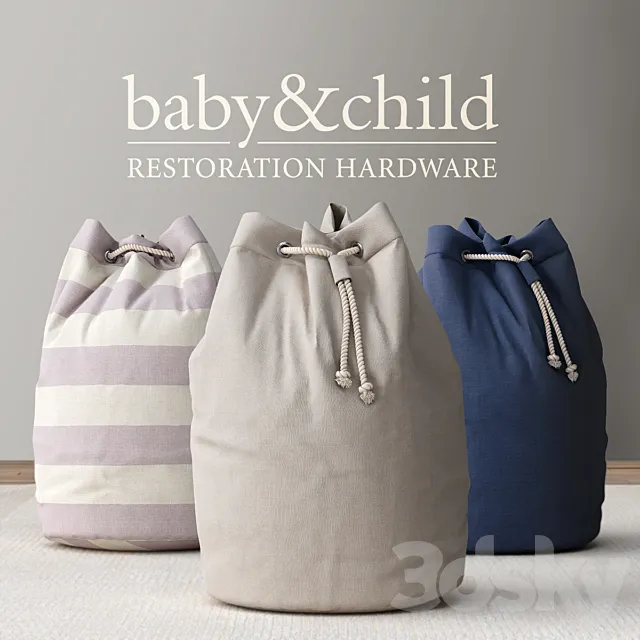 RH _ SOLID CANVAS HAMPER 3DModel