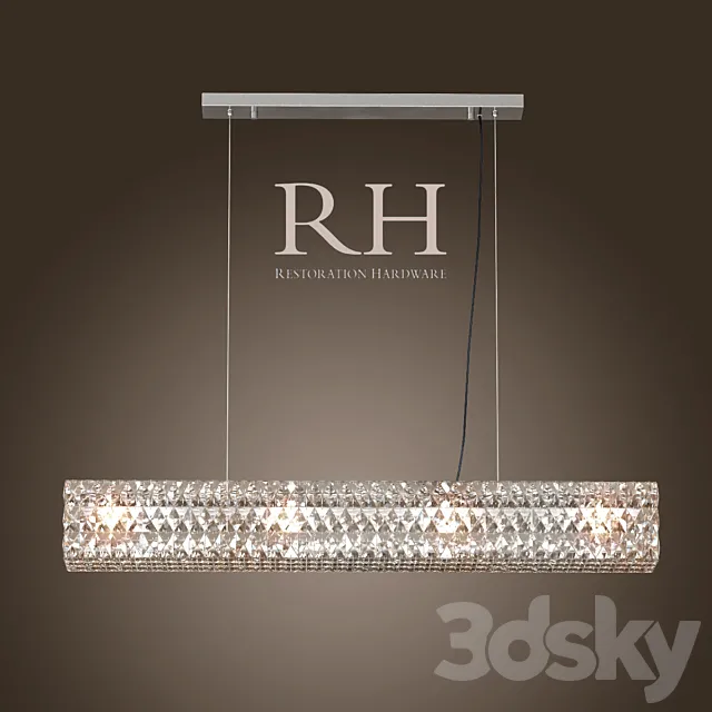 RH _ SPIRIDON LINEAR CHANDELIER 48 3D Model