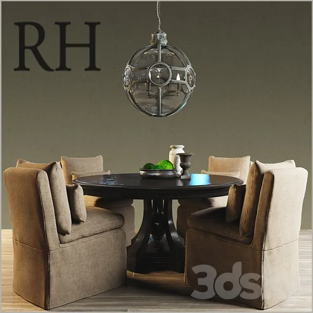 RH _ St. James Round Dining Table 3D Model