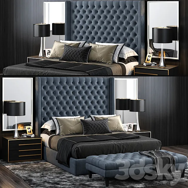 RH Adler Shelter Diamond Tufted Bed Free Download