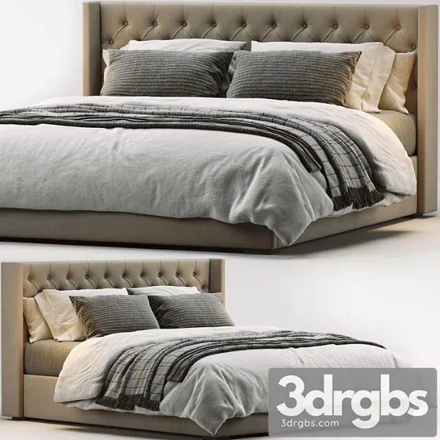 Rh adler shelter diamond tufted fabric bed