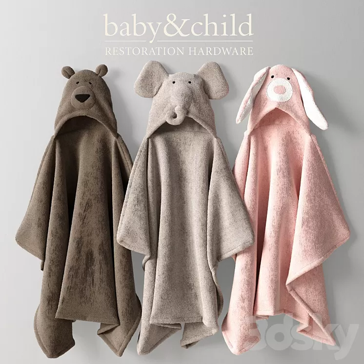 RH / ANIMAL HOODED TOWELS 3D Model
