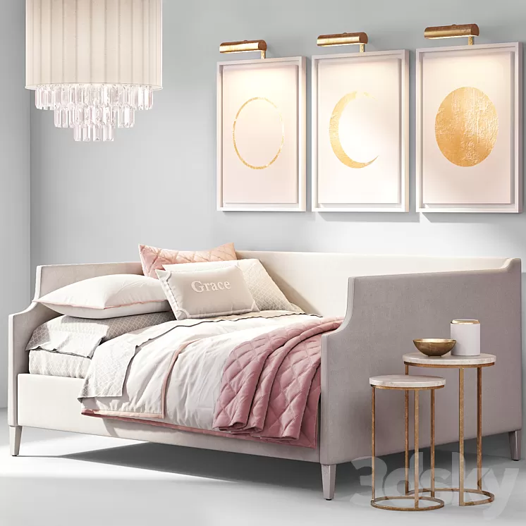 RH Annika Velvet Daybed 3D Model