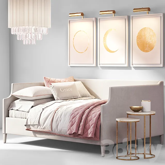 RH Annika Velvet Daybed 3DModel