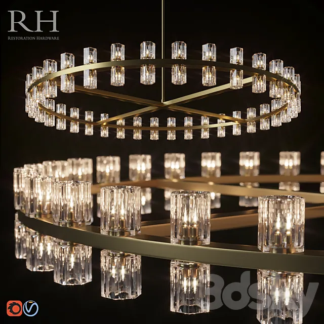 RH ARCACHON ROUND CHANDELIER 60 " 3DModel