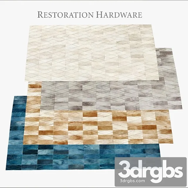 Rh Arlequin Hide Rugs 3D Model Free
