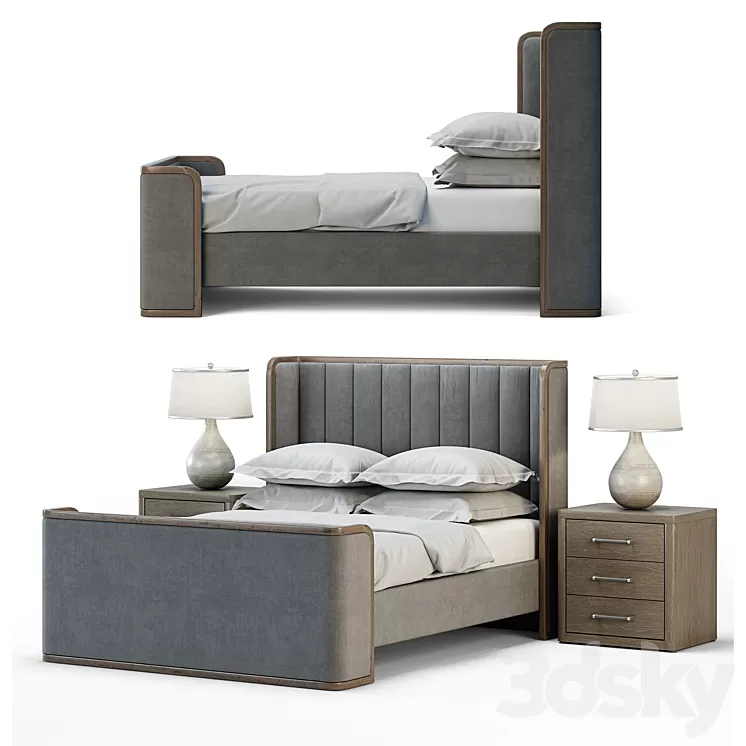 Rh. ASTON FABRIC BED 3D Model