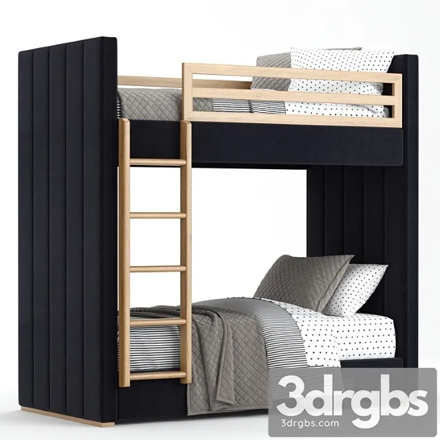 RH Baby Child Carver Bunk Bed 3D Model Free