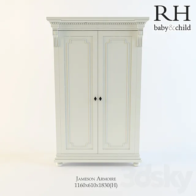 RH baby & child Jameson Armoire 3D Model