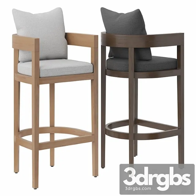 Rh balmain barstool outdoor 2 3D Model Free