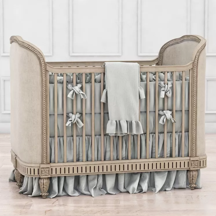 RH Belle Upholstered Crib (distressed linen) 3D Model