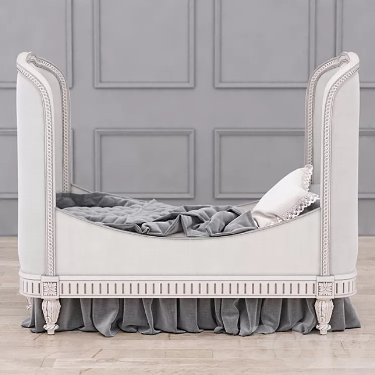 RH Belle Upholstered Toddler Bed (Antique Grey Mist) 3D Model