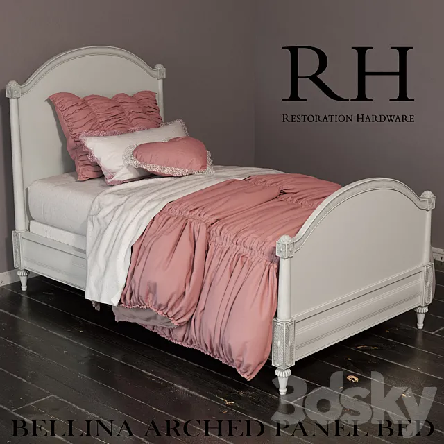 RH BELLINA ARCHED PANEL BED 3DModel