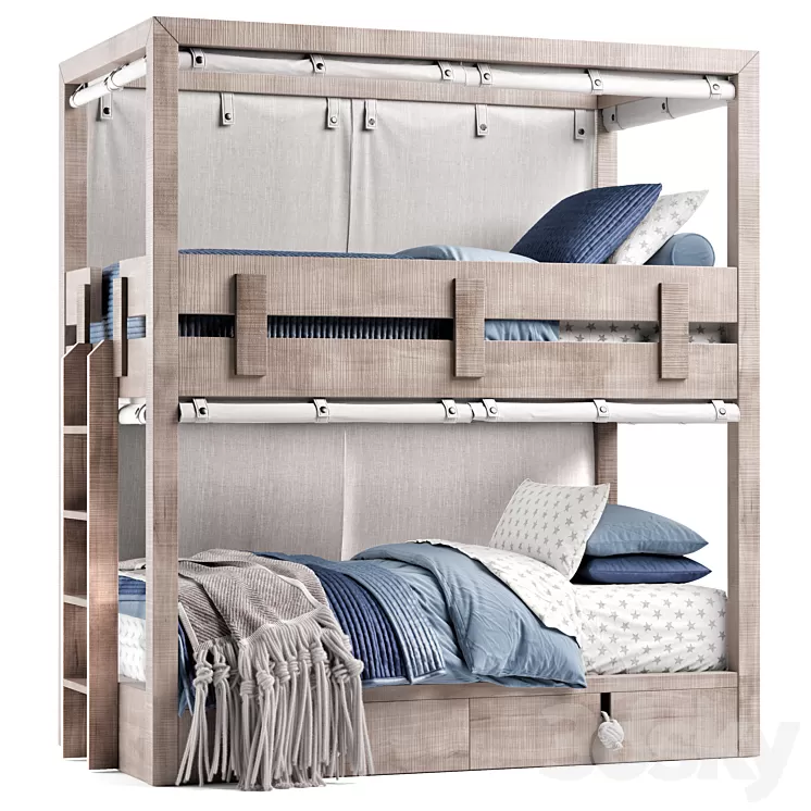 RH Bennet Bed 3D Model