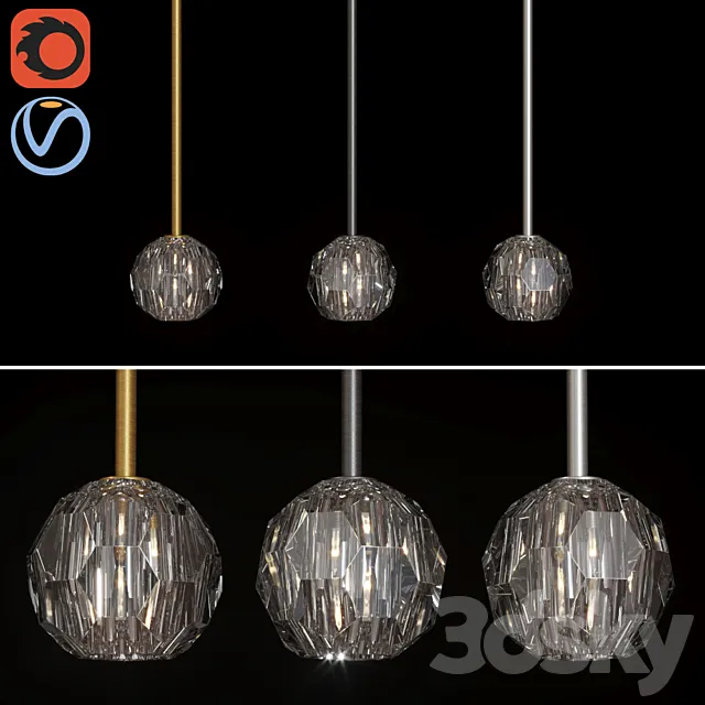 RH BOULE DE CRISTAL SINGLE ROD PENDANT 3D Model