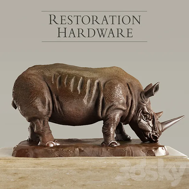 RH Bronze Rhino 3DModel