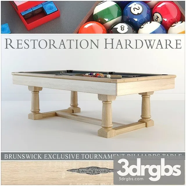 RH Brunswick Exclusive Tournament Billiards Table 3D Model Free