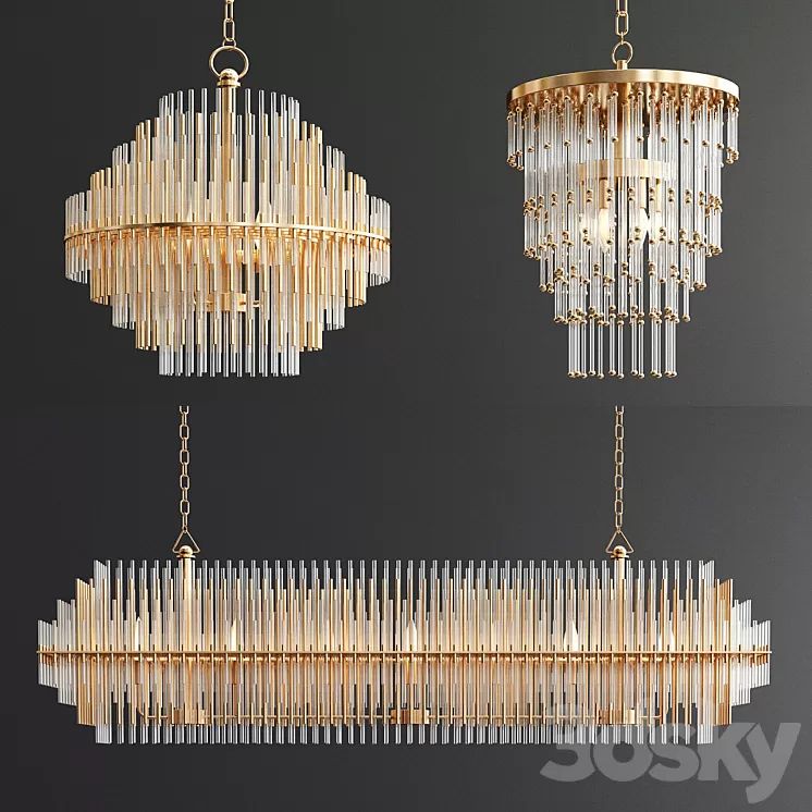 Rh Chandelier Collection - Emile 3D Model