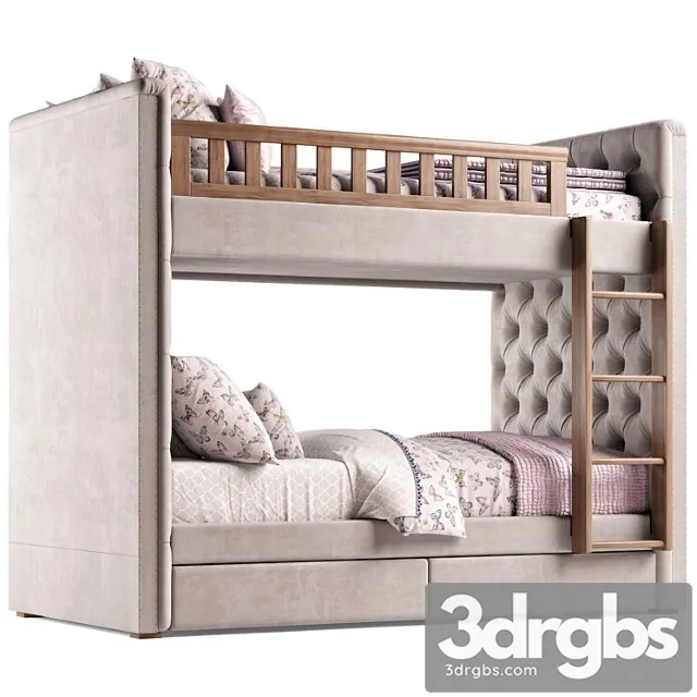 RH Chesterfield Bed 3D Model Free