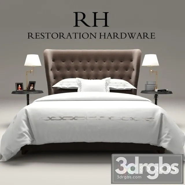 RH Churhil Bed 3D Model Free