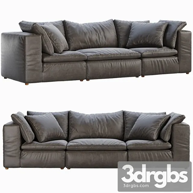 Rh cloud modular leather sofa 2 3D Model Free