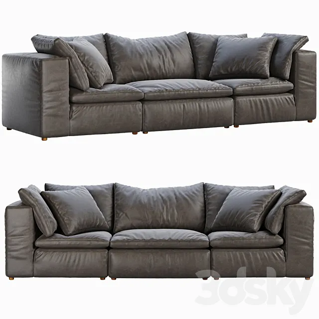 RH Cloud Modular Leather Sofa 3DModel