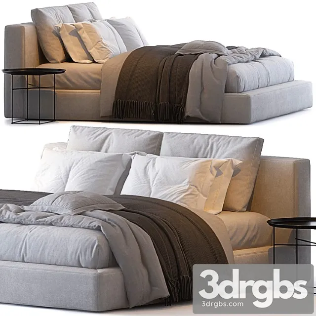 Rh Cloud Slipcovered Platform Bed 2 3D Model Free