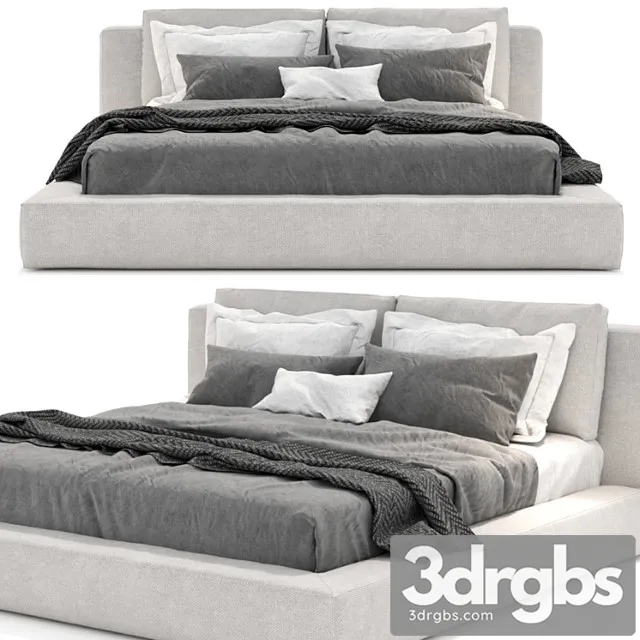 RH Cloud Slipcovered Platform Bed 3D Model Free